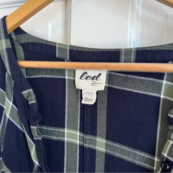 Luxe Essentials Denim Plaid Top - Picture 4 of 5